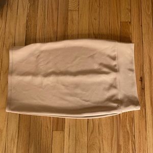 Salmon pink pencil skirt